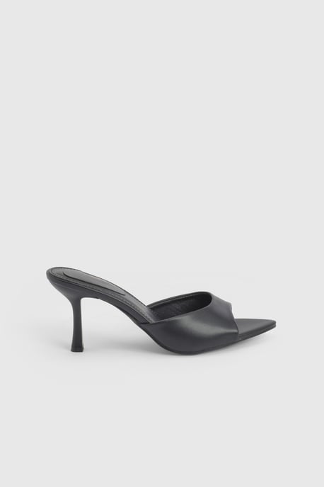 Faith: Ella Faux Leather Stiletto Mules - Image 1