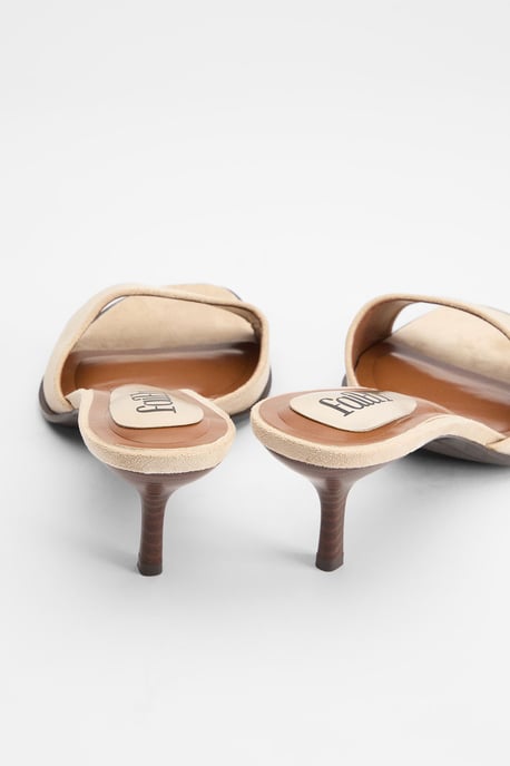 Faith: Clair Faux Suede High Heeled Mules - Image 3