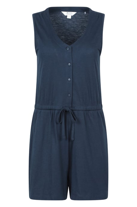 'Bahamas' Women's Playsuit with Adjustable Waistband Comfy Everyday Jumpsuit Navy - Image 5