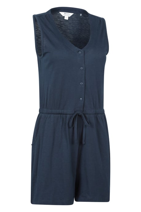 'Bahamas' Women's Playsuit with Adjustable Waistband Comfy Everyday Jumpsuit Navy - Image 6
