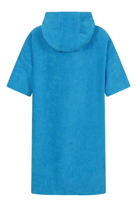 'Driftwood' Kids Changing Towel Lightweight Soft Quick Dry Hooded Robe Poncho Blue - Image 4