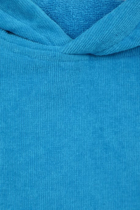 'Driftwood' Kids Changing Towel Lightweight Soft Quick Dry Hooded Robe Poncho Blue - Image 6