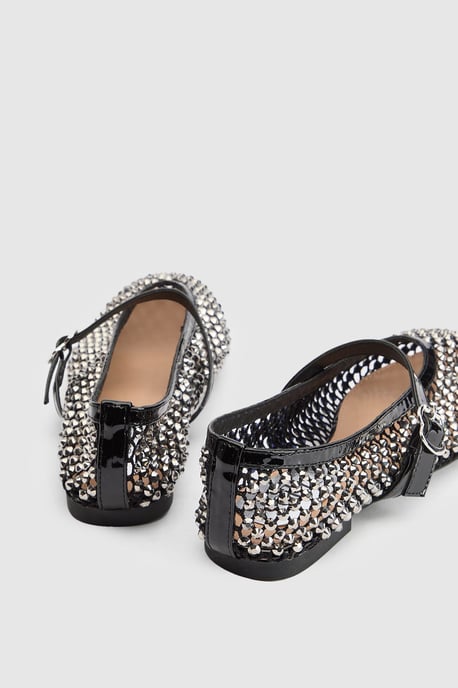 Faith: Maddie Jelly Diamante Mary Jane Ballerinas - Image 3