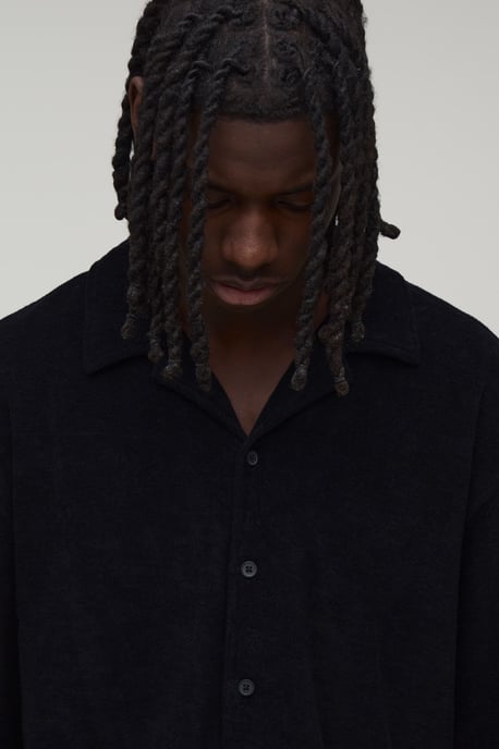 Oversized Boxy Towelling Shirt - Image 3
