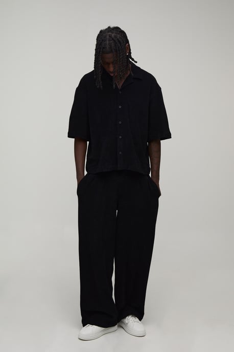 Oversized Boxy Towelling Shirt - Image 4
