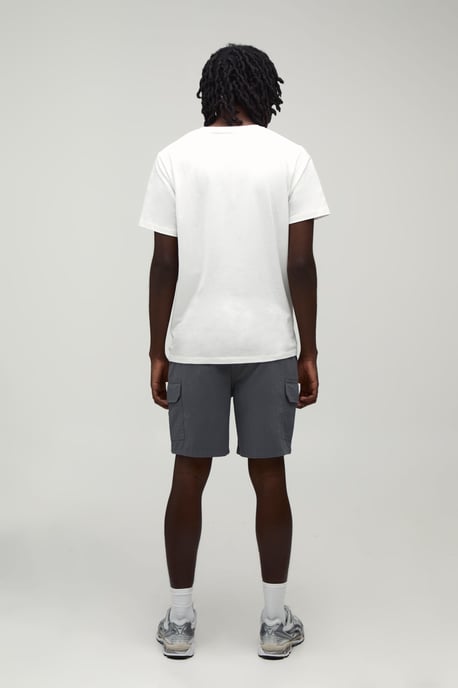 Slim Fit Elasticated Mid Length Twill Cargo Shorts - Image 2