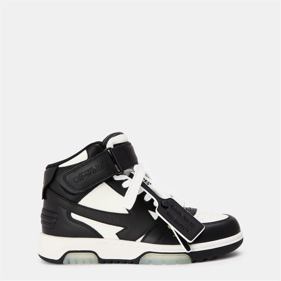 Women's Off White Out Of Office Hi Top Sneakers in White/Black - Image 1