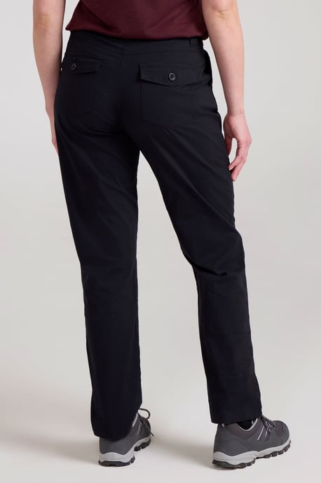 'Coastal' Women's Stretchy Trouser Soft Cotton Lightweight Breathable Pants Black - Image 3