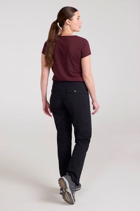 'Coastal' Women's Stretchy Trouser Soft Cotton Lightweight Breathable Pants Black - Image 4