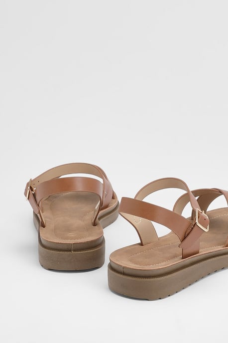 Good For The Sole: Florinda Cross Strap Comfort Wedge Sandals - Image 3