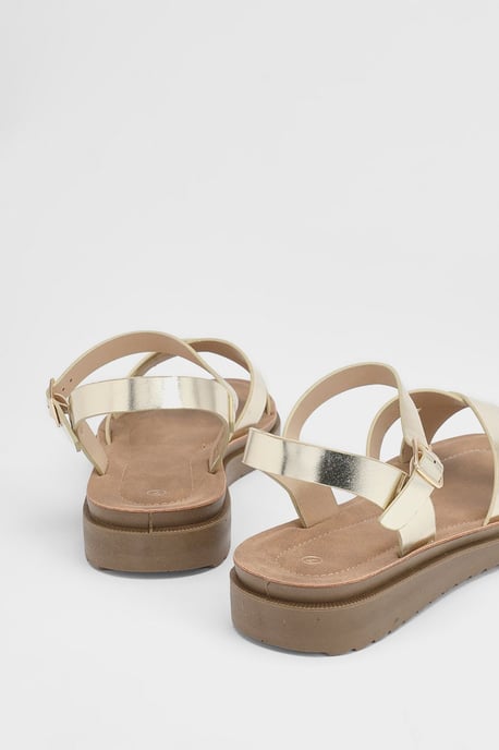 Good For The Sole: Florinda Cross Strap Comfort Wedge Sandals - Image 4