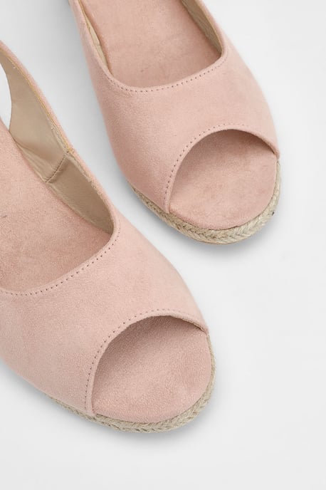 Good For The Sole: Wide Fit Reese Canvas Espadrille Wedge Sandals - Image 4