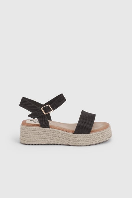 Good For The Sole: Elodie Textile Medium Wedge Sandals - Image 1