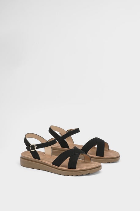 Good For The Sole: Florinda Cross Strap Comfort Wedge Sandals - Image 3