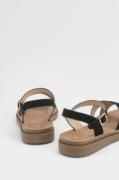 Good For The Sole: Florinda Cross Strap Comfort Wedge Sandals - Image 4