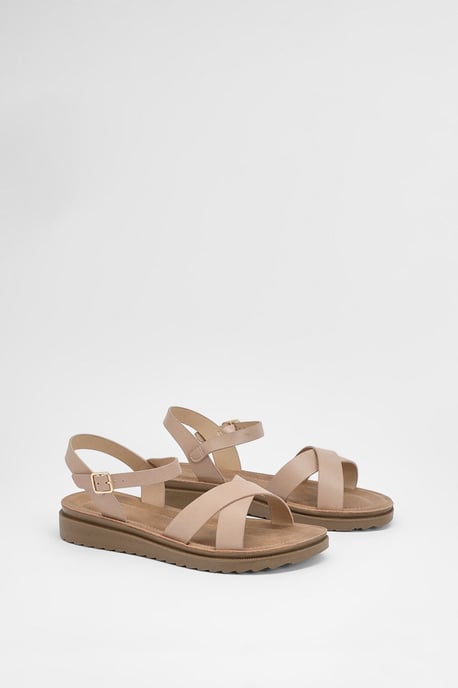 Good For The Sole: Florinda Cross Strap Comfort Wedge Sandals - Image 3