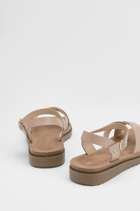 Good For The Sole: Florinda Cross Strap Comfort Wedge Sandals - Image 4