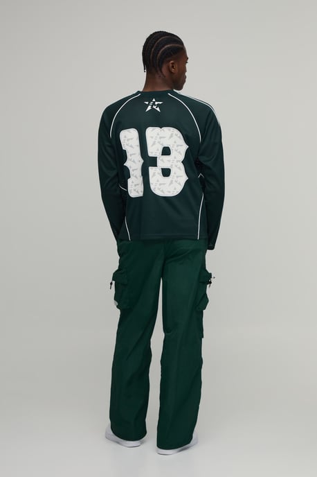 Baggy Fit Cargo Utility Track Pants - Image 2