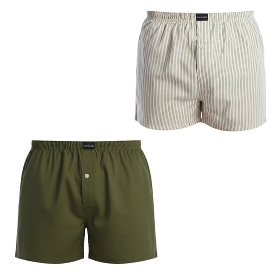 2-Pack Herenshort met Opening van Essentieel Katoen AADXY - Image 1