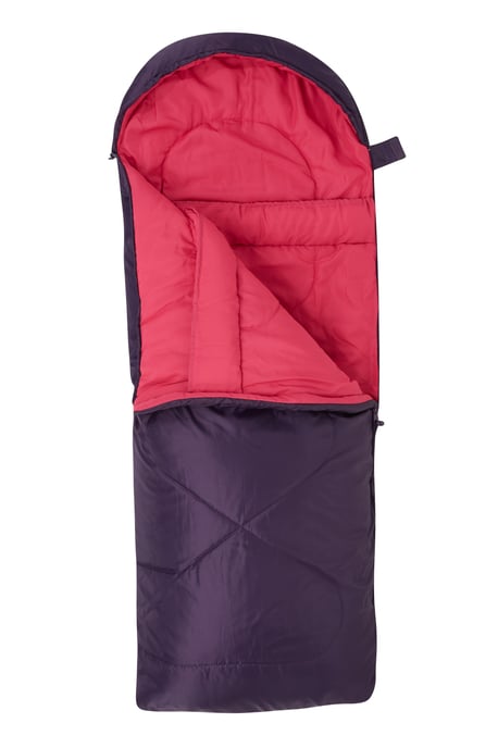 'Summit' Mini Square Sleeping Bag Envelope Shape Summer Camping Accessory Purple - Image 2