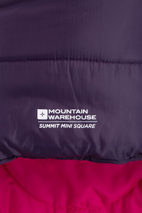 'Summit' Mini Square Sleeping Bag Envelope Shape Summer Camping Accessory Purple - Image 4