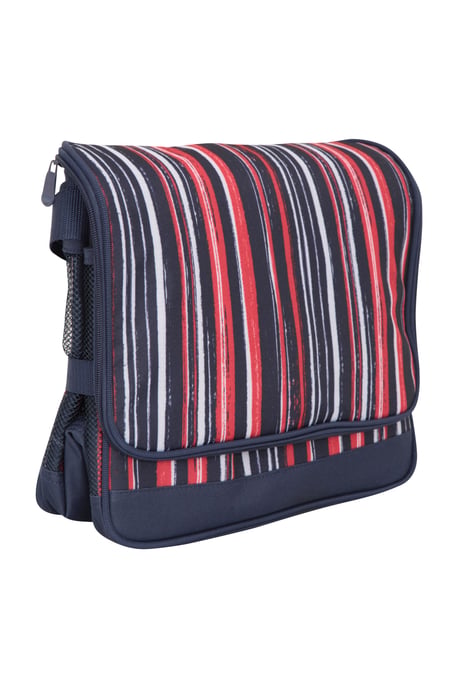 Patterned Lunch Cool Bag with Adjustable Shoulder Straps Lightweight Dark Blue - Image 5