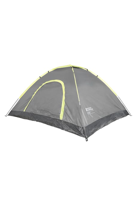 Festival Fun 4 Man Tent with Sewn In Groundsheet Water Resistant Camping Accessory Grey - Image 3