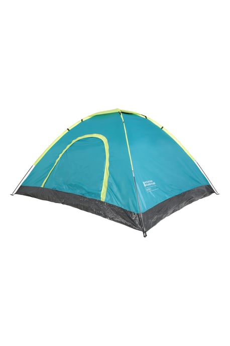 Festival Fun 4 Man Tent with Sewn In Groundsheet Water Resistant Camping Accessory Light Blue - Image 3