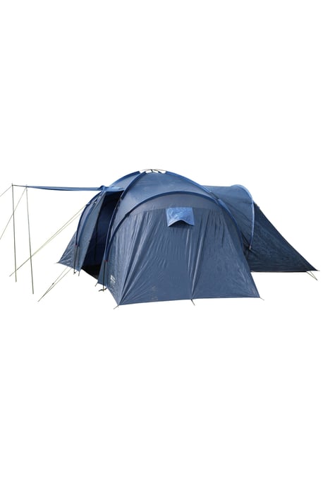 'Holiday' Waterproof 6 Man Tent with Air Vents Mesh Door for Family Camping Medium Blue - Image 3