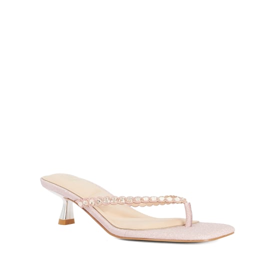 Dune Ladies Mexicos - Embellished Kitten Heel Toe Post Sandals - Image 1