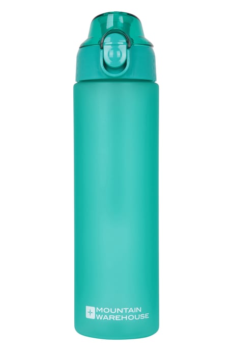 BPA Free Plastic Water Bottle Lightweight Easy Clean Leakproof Push Lid Teal - Image 1