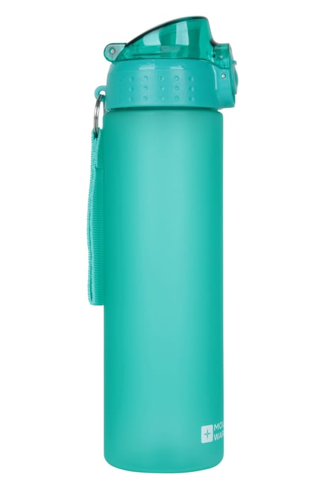 BPA Free Plastic Water Bottle Lightweight Easy Clean Leakproof Push Lid Teal - Image 2