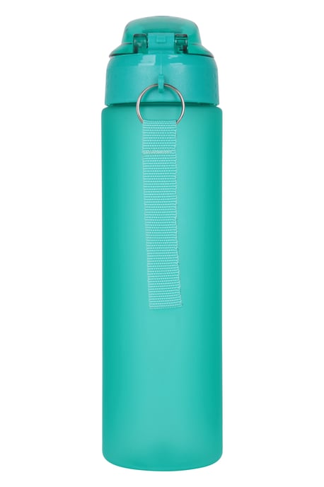 BPA Free Plastic Water Bottle Lightweight Easy Clean Leakproof Push Lid Teal - Image 3