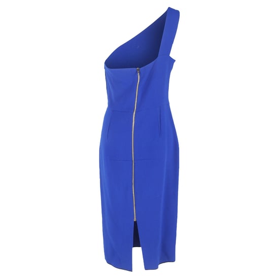 Roland Mouret – Midiklänning med en axel i blå viskos - Image 3
