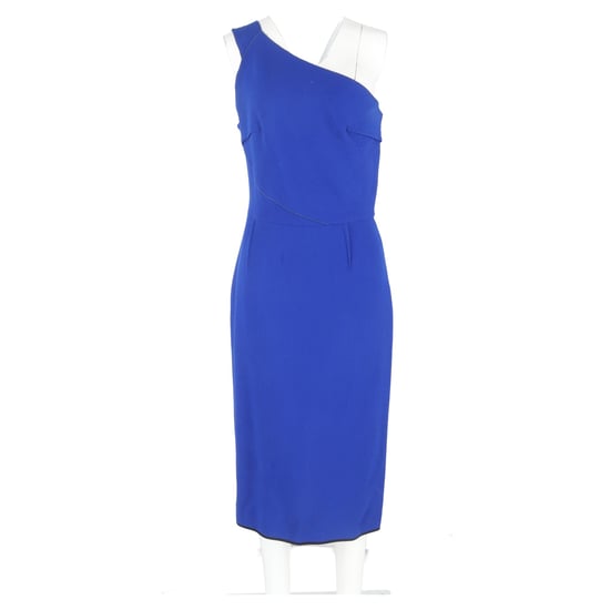 Roland Mouret – Midiklänning med en axel i blå viskos - Image 4
