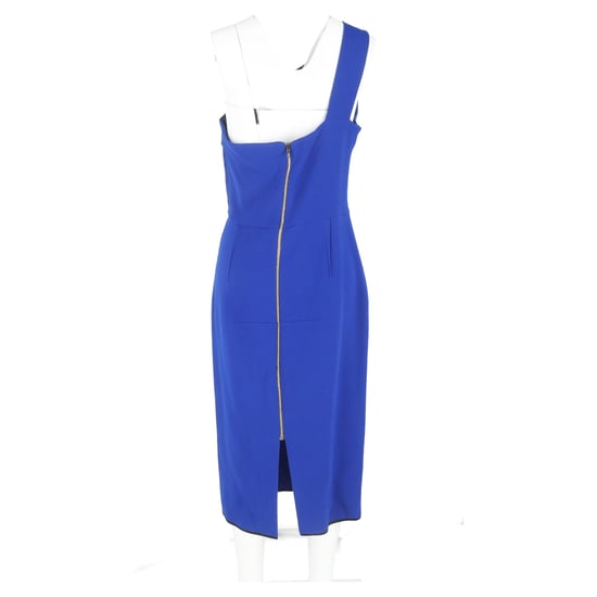 Roland Mouret – Midiklänning med en axel i blå viskos - Image 6