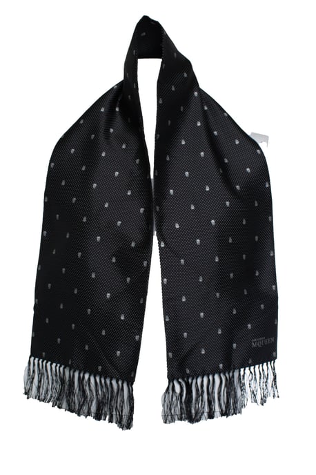 Alexander McQueen, dotted skull tuxedo scarf - Image 2