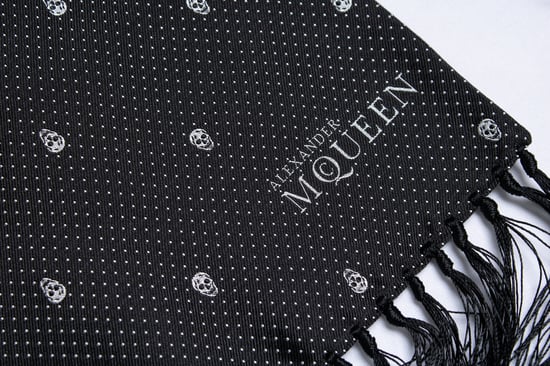 Alexander McQueen, dotted skull tuxedo scarf - Image 4