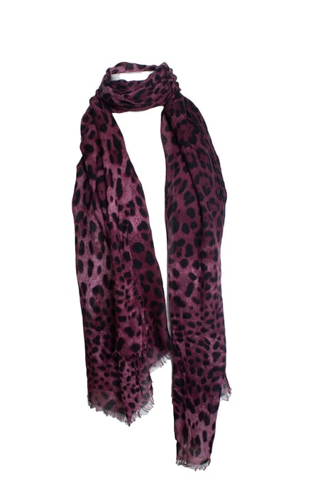 Dolce & Gabbana, leopard printed scarf in purple - Image 2