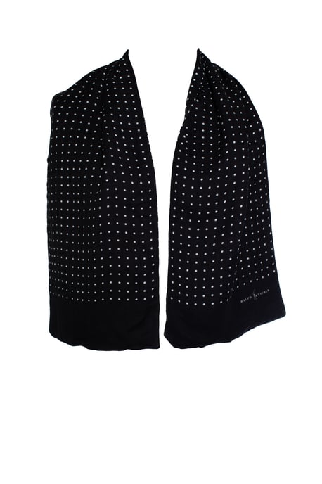 Ralph Lauren, Polka dot scarf in black - Image 2