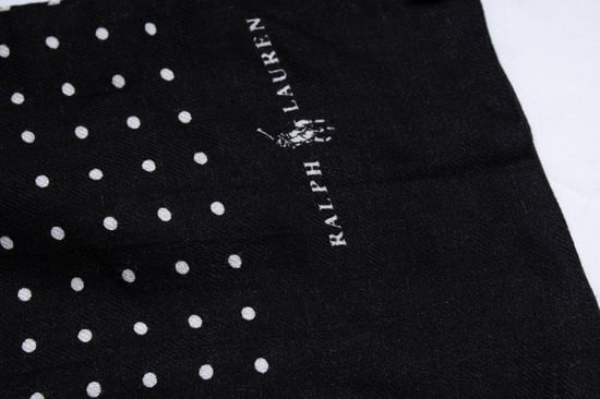 Ralph Lauren, Polka dot scarf in black - Image 3