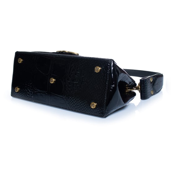 Vivienne Westwood, Croc embossed black hazel bag - Image 4