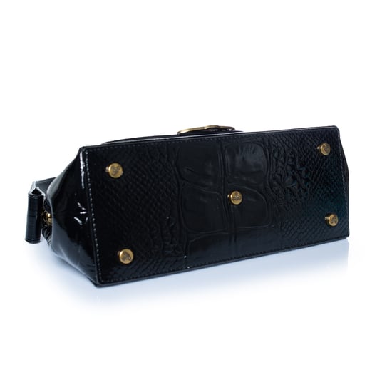 Vivienne Westwood, Croc embossed black hazel bag - Image 5