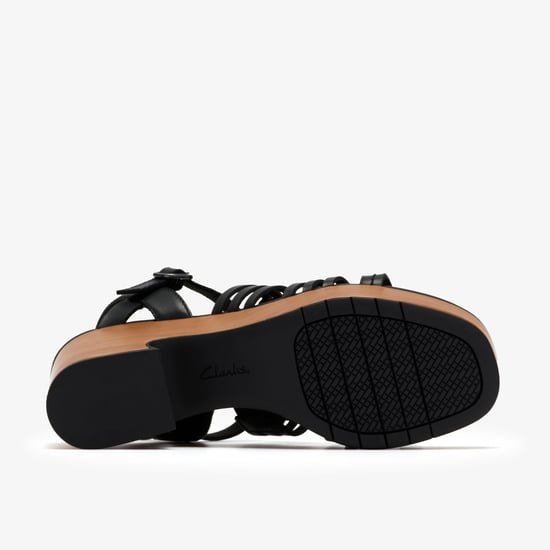 Nerisa May Black Leather Sandals - Image 3