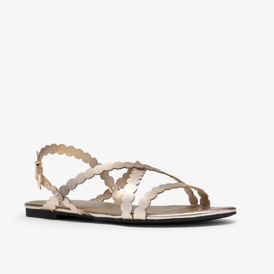 Kediri Strap Gold Sandals - Image 4