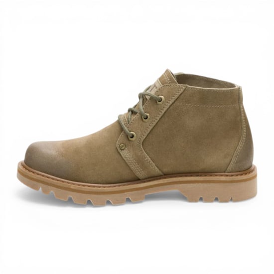 CAT (Caterpillar) Taupe Brown Leather Hiking Mid-Cut Chukka Ankle Boots - Grader - Image 3