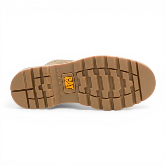 CAT (Caterpillar) Taupe Brown Leather Hiking Mid-Cut Chukka Ankle Boots - Grader - Image 6
