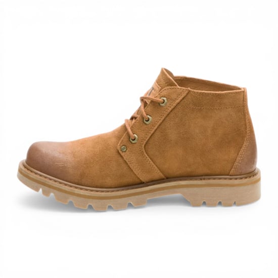 CAT (Caterpillar) Tan Leather Hiking Mid-Cut Chukka Ankle Boots - Grader - Image 3