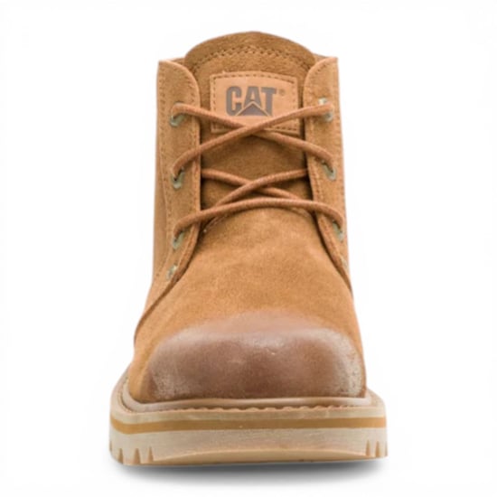 CAT (Caterpillar) Tan Leather Hiking Mid-Cut Chukka Ankle Boots - Grader - Image 5