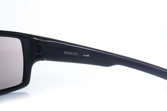 Gucci, shield sunglasses in black - Image 6